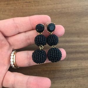 Jcrew Black Ball Earrings
